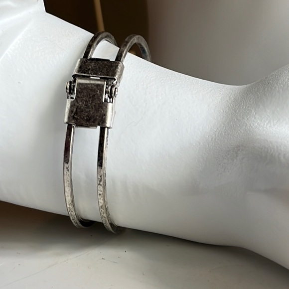 Anthropologie Silver & Turquoise Bracelet Cuff - Picture 3 of 5